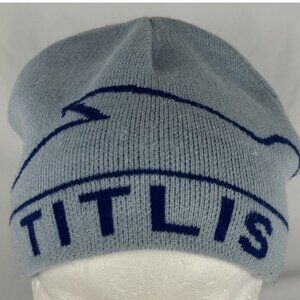 Engelberg Titlis Switzerland Ski Blue Beanie Hat Cap Toboggan Stocking Fair Wear